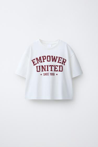 CAMISETA VARSITY TEXTO - Crudo de Zara - Imagen 0