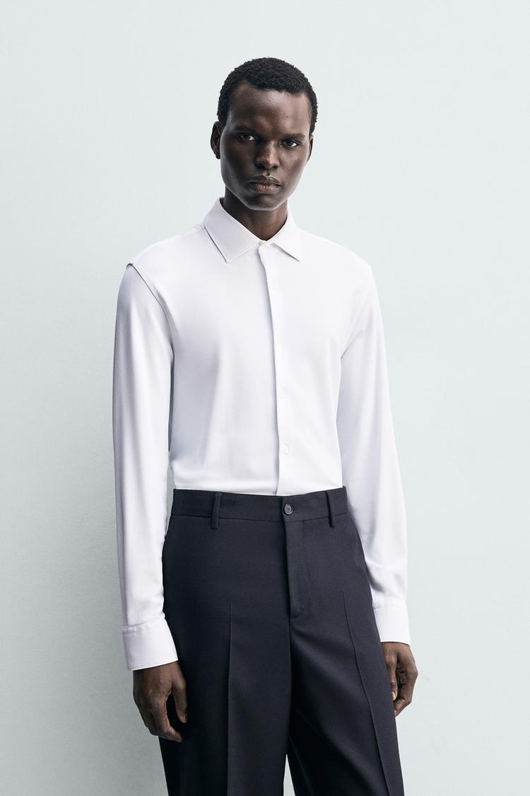 ZARA STRETCH TEXTURED SHIRT