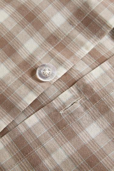 HOUSSE DE COUETTE ENFANT FLANELLE CARREAUX - Marron de Zara - Image 3