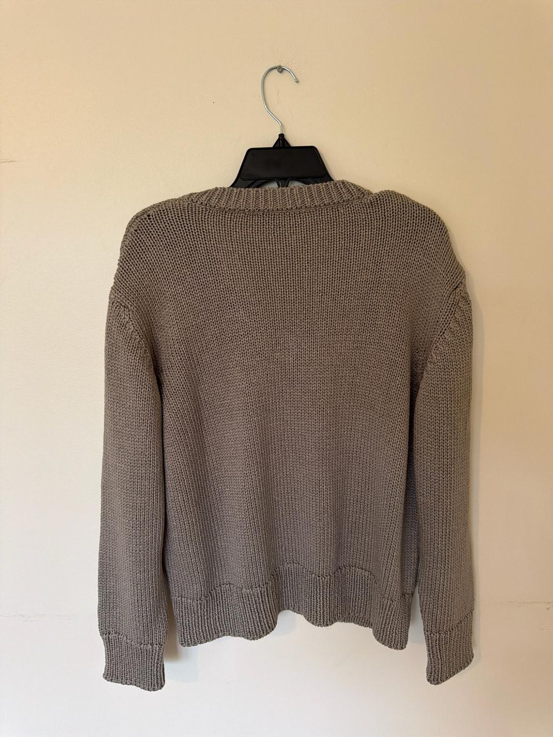 CHUNKY KNIT V-NECK JUMPER - Image 2