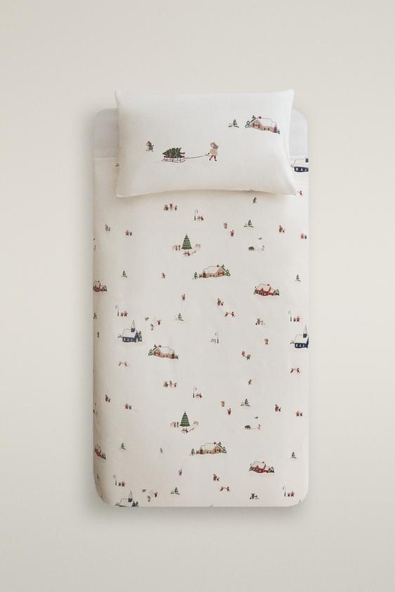 KINDER-BETTBEZUG WEIHNACHTS-DESIGN (200 FADENDICHTE) - Bunt von Zara - Bild 0