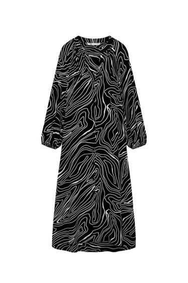 PRINTED MIDI DRESS