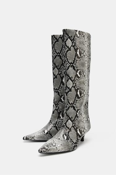 BOTTES À TALONS ET IMPRIMÉ ANIMALIER - Serpent de Zara - Image 3