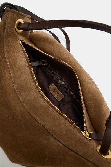 SAC À MAIN EN CUIR ALLONGÉ - SABLE/MARRON de Zara - Image 7