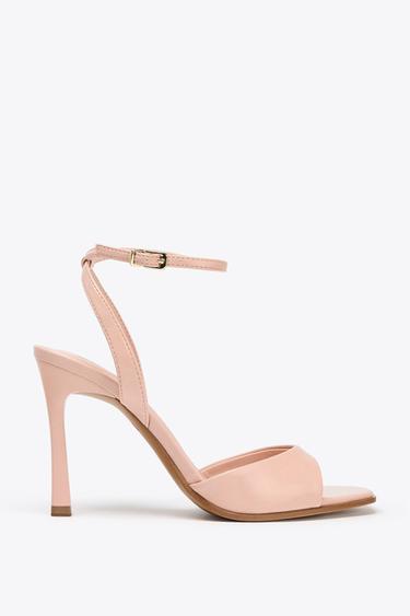 PATENT-FINISH HIGH-HEEL SANDALS - Pink by Zara
