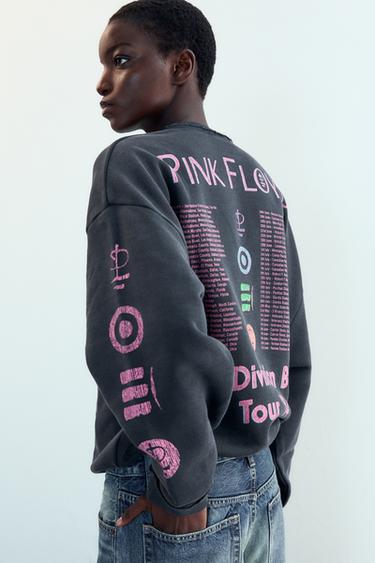 PINK FLOYD© WASHED-EFFECT SWEATSHIRT - Black by Zara - Image 3