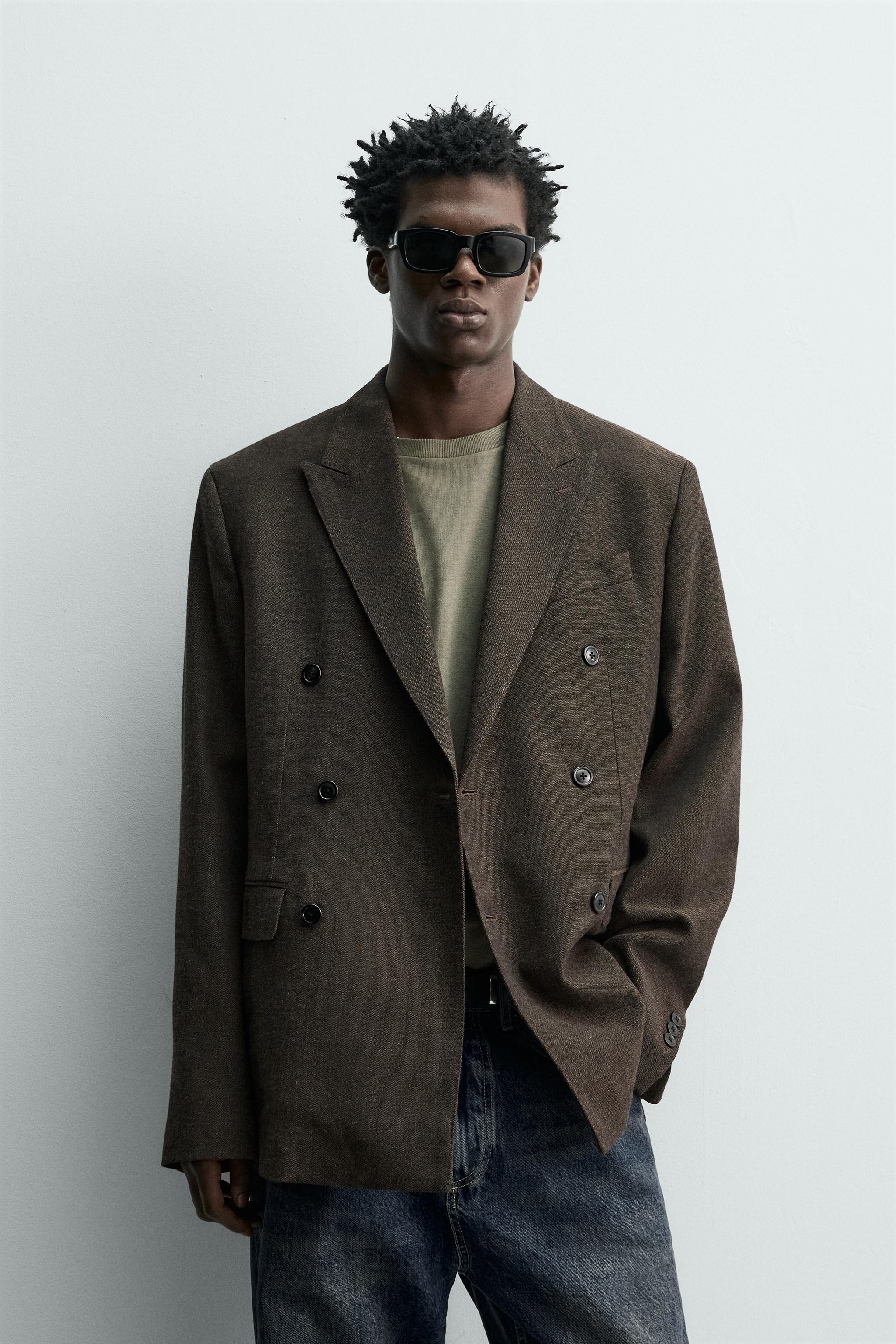 WOOL BLEND DOUBLE BREASTED BLAZER
