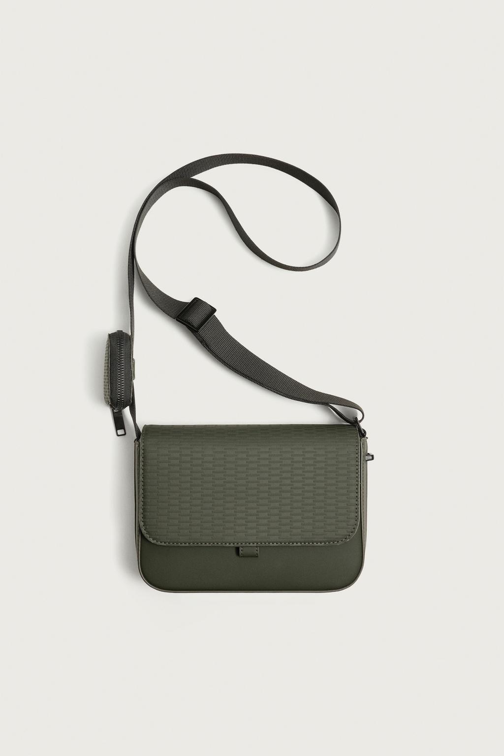 RUBBERISED TEXTURED CROSSBODY BAG