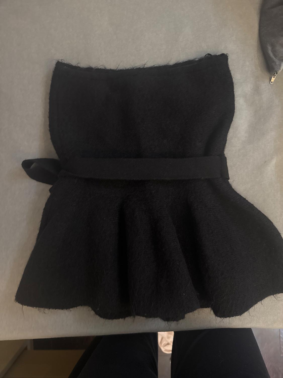 KNIT PEPLUM TOP WITH BOW - Image 2