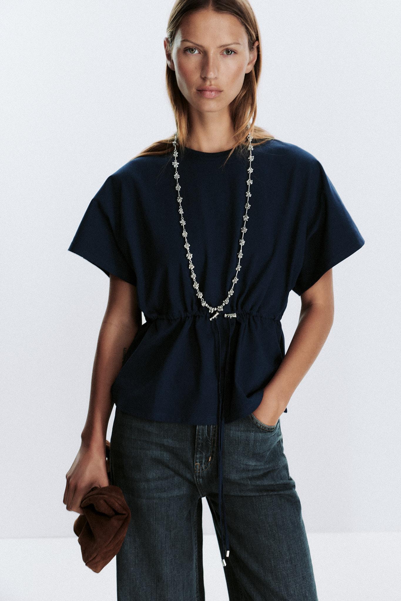 ショルダーパットドレス　デニム レディースショルダーパットトップス | ZARA 日本