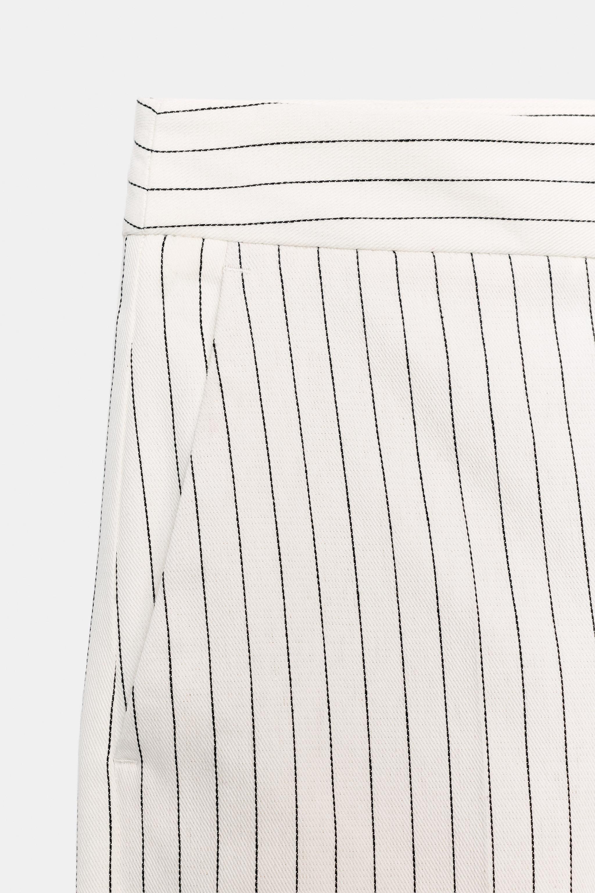 Женские брюки Zara PINSTRIPE PANTS — фото 7