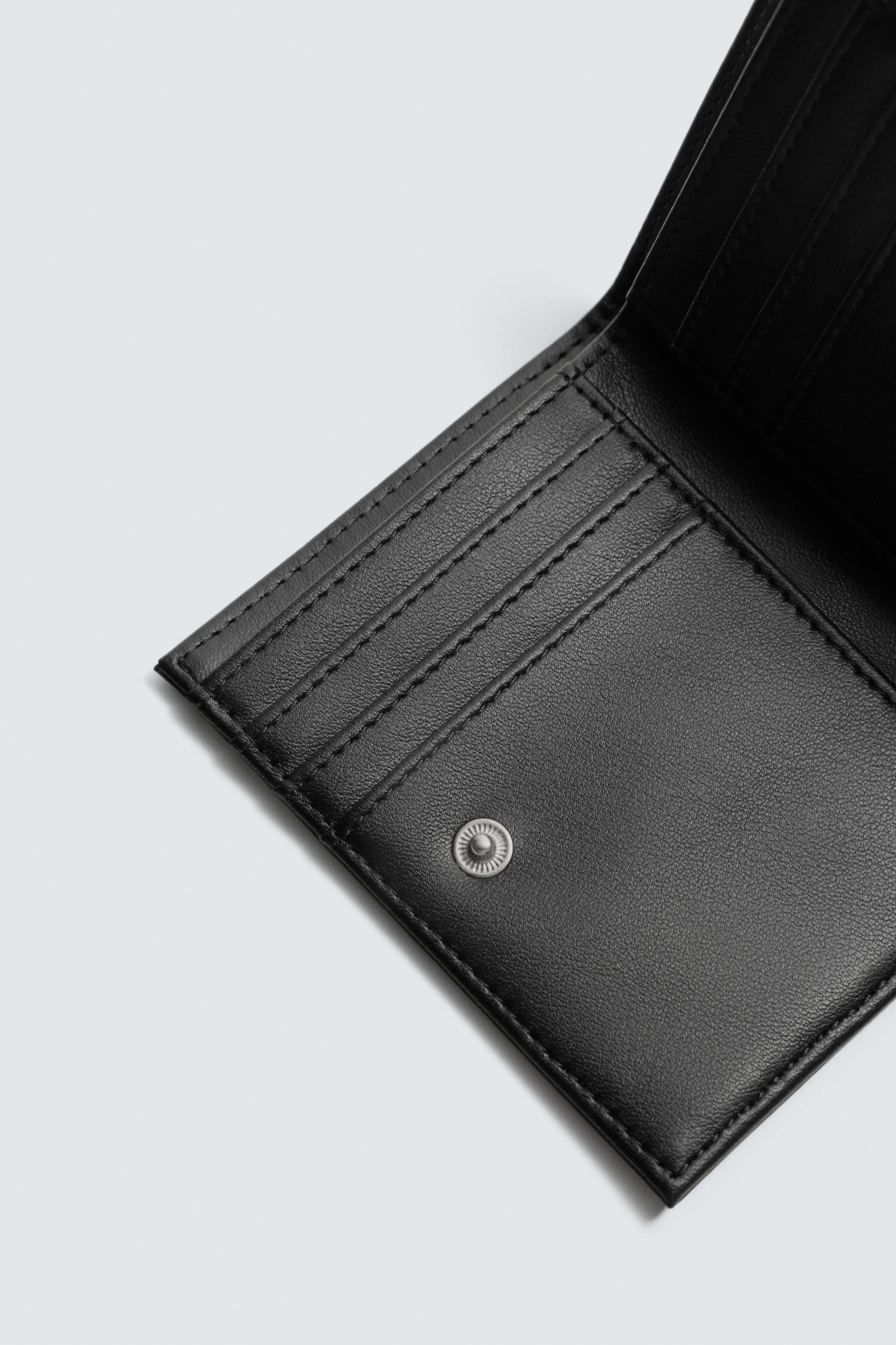 SOLID COIN PURSE WALLET - Black | ZARA United States