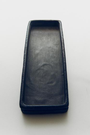 CERAMIC TRAY WITH RECTANGULAR EDGES - Black by Zara - Image 5