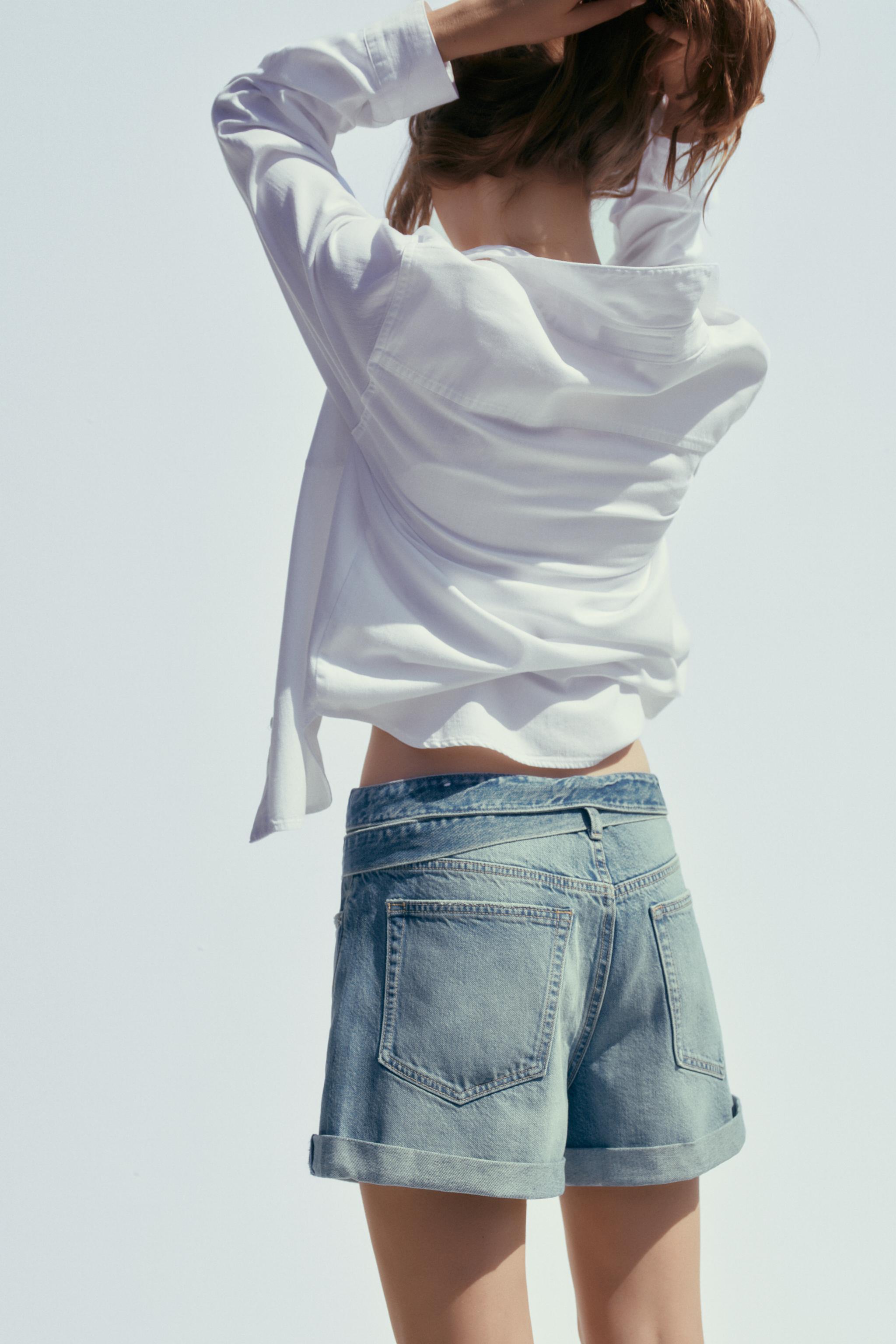 【ZARA】TRF ベルト付きデニムショートパンツ 4365/109/400 org.jpg