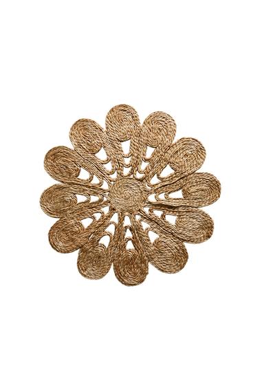 FLORAL JUTE PLACEMAT - Light beige by Zara