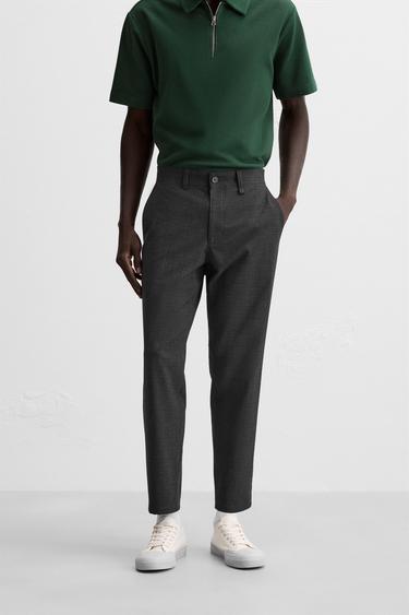 PANTALÓN ESTRUCTURA CONFORT - Gris Antracita de Zara