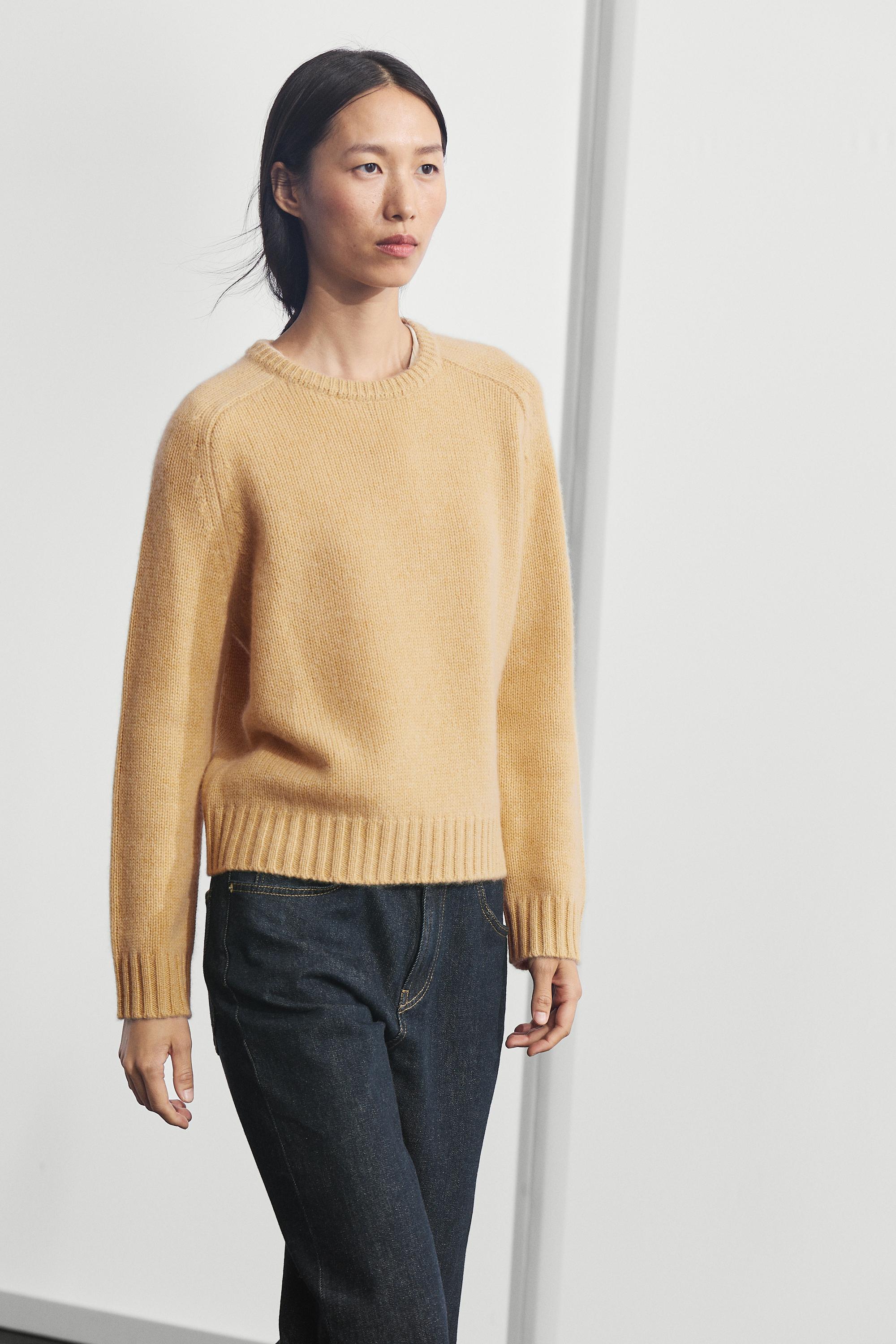Pull en maille 100 % cachemire à col rond