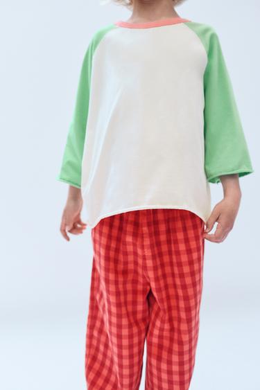 PANTALON BAGGY À CARREAUX VICHY ÉDITION LIMITÉE (2-14 ANS) - Imprimée de Zara - Image 4