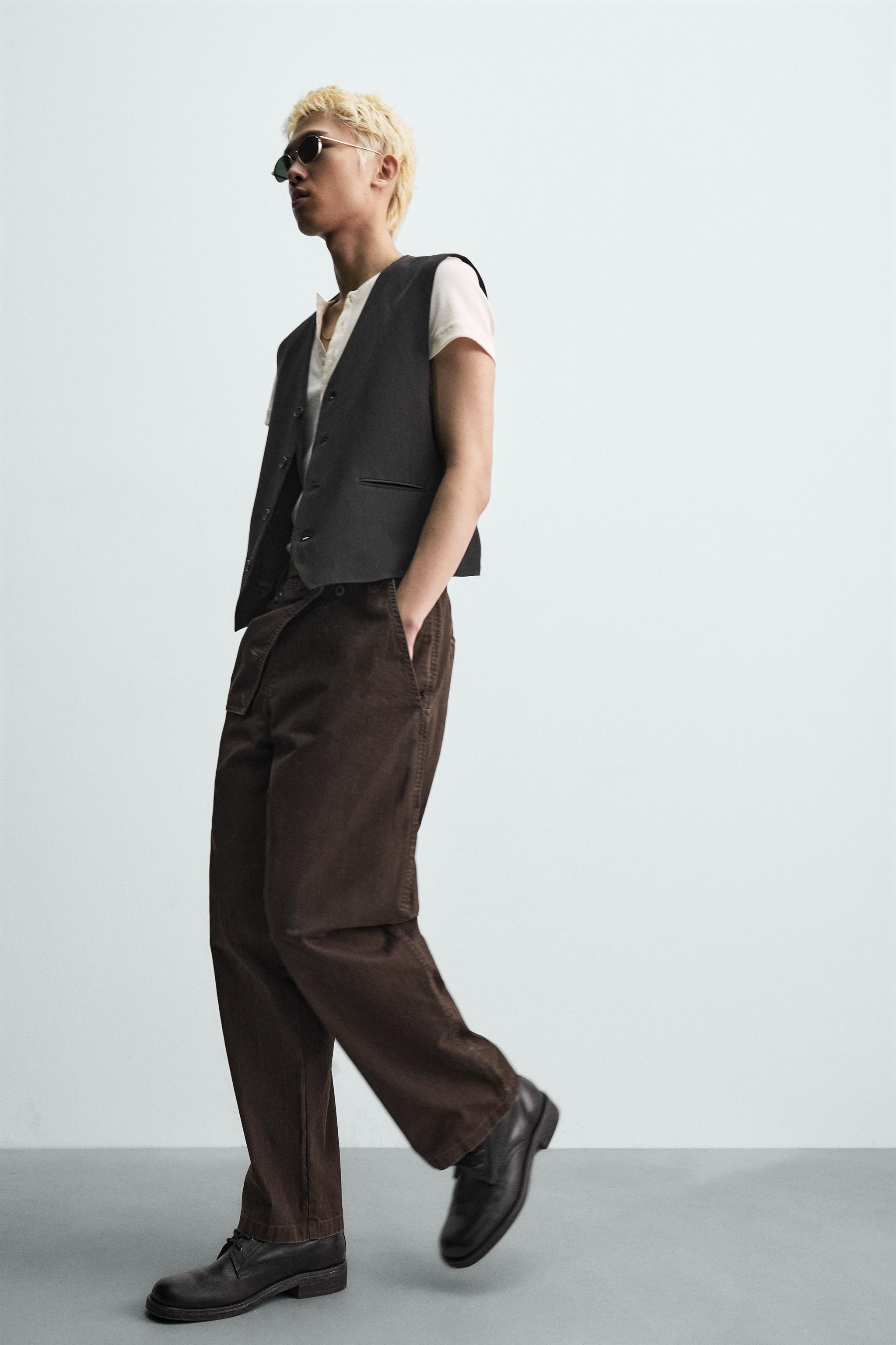 RELAXED FIT OVERALL POCKET PANTS