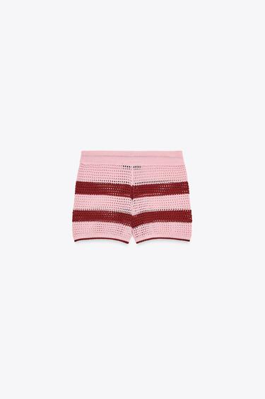 KNIT SHORTS - Pink by Zara - Image 1