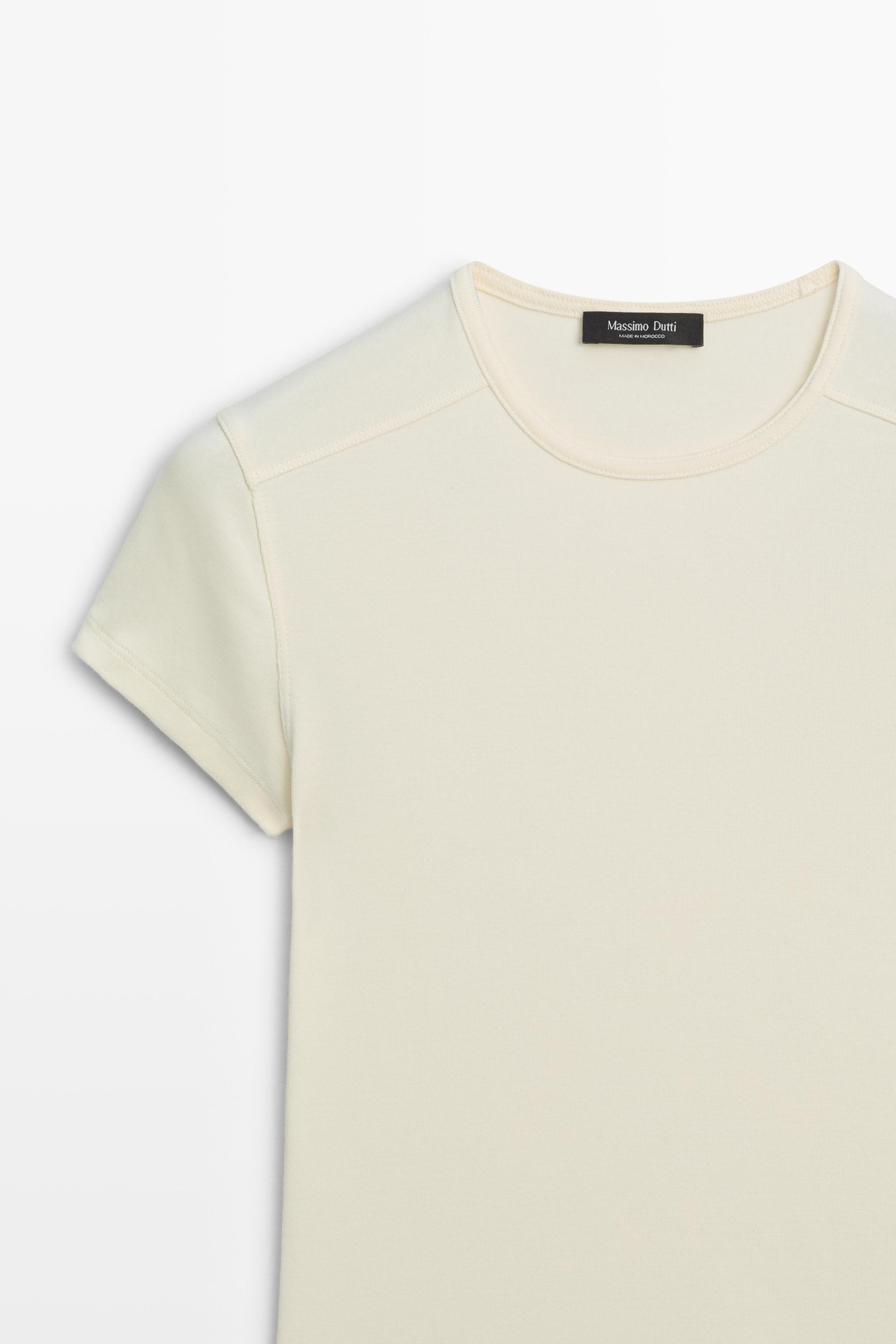 Short sleeve cotton blend T-shirt