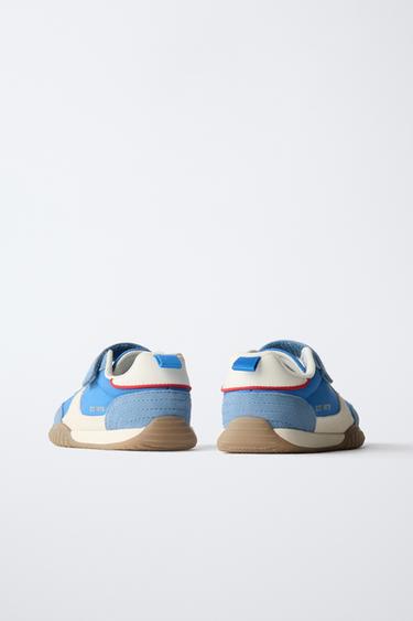 SPLIT SUEDE TRAINERS - Bluish by Zara - Image 5