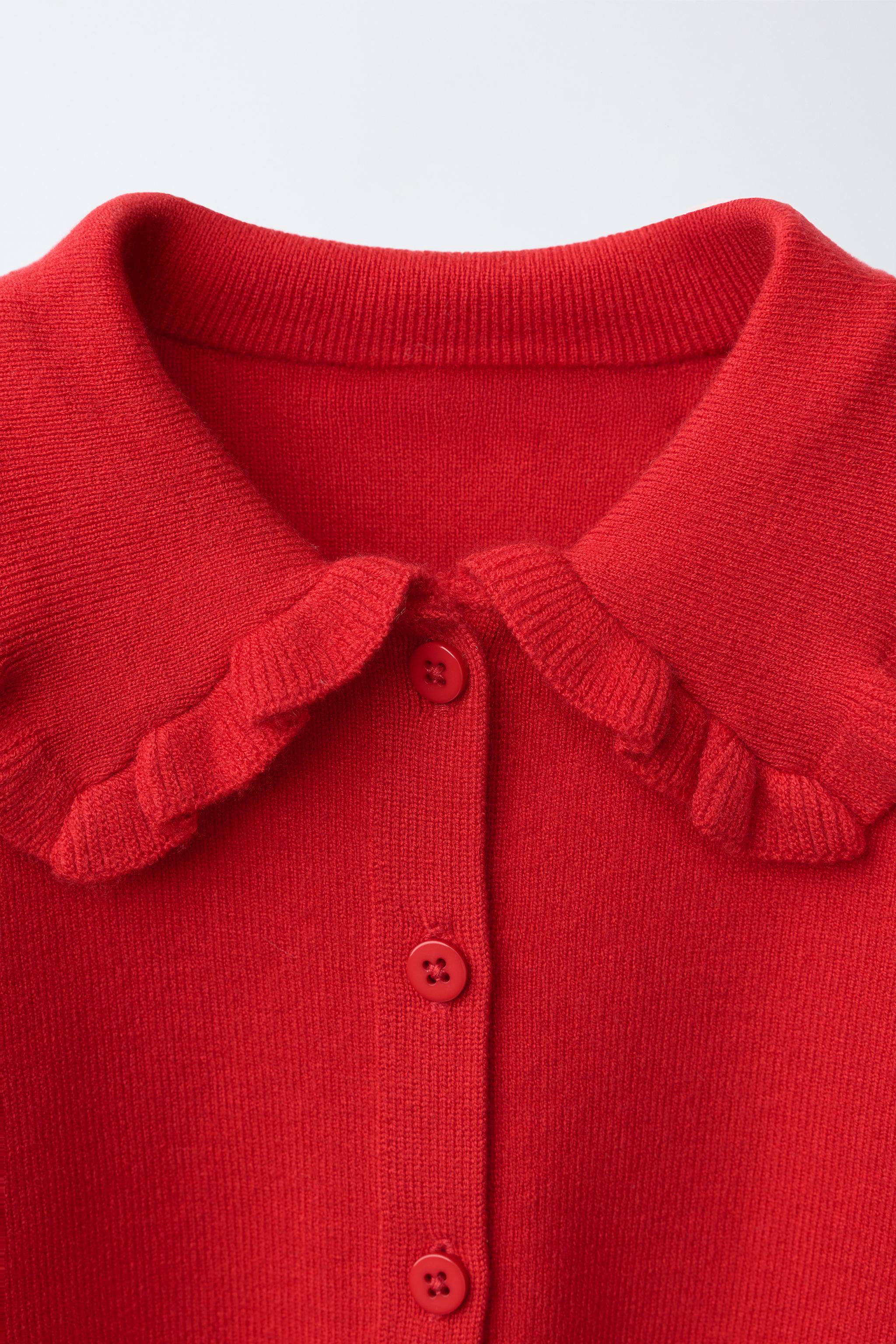 Детские кардиганы Zara RUFFLED PETER PAN COLLAR CARDIGAN — фото 3