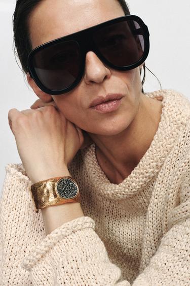 KOVOVÝ NÁRAMEK S LESKEM - Zlatá od Zara - Obrázek 0