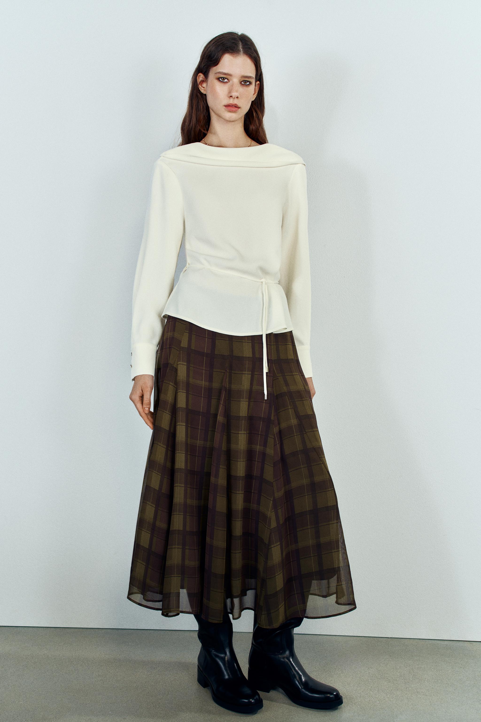 Boat Neck Blouse by Zara