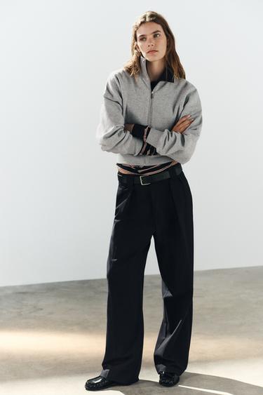 ZIP-UP SWEATSHIRT - Grey marl by Zara