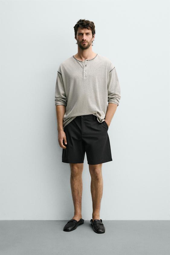 Zara COMFORT TECHNICAL SHORTS - Black - Image 0