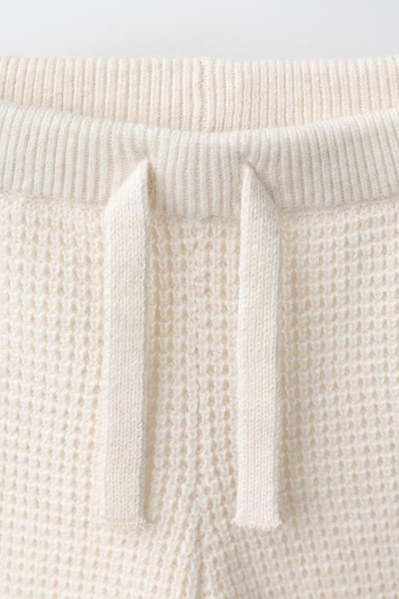 PANTALON DE JOGGING GAUFRÉ - Beige clair de Zara - Image 2