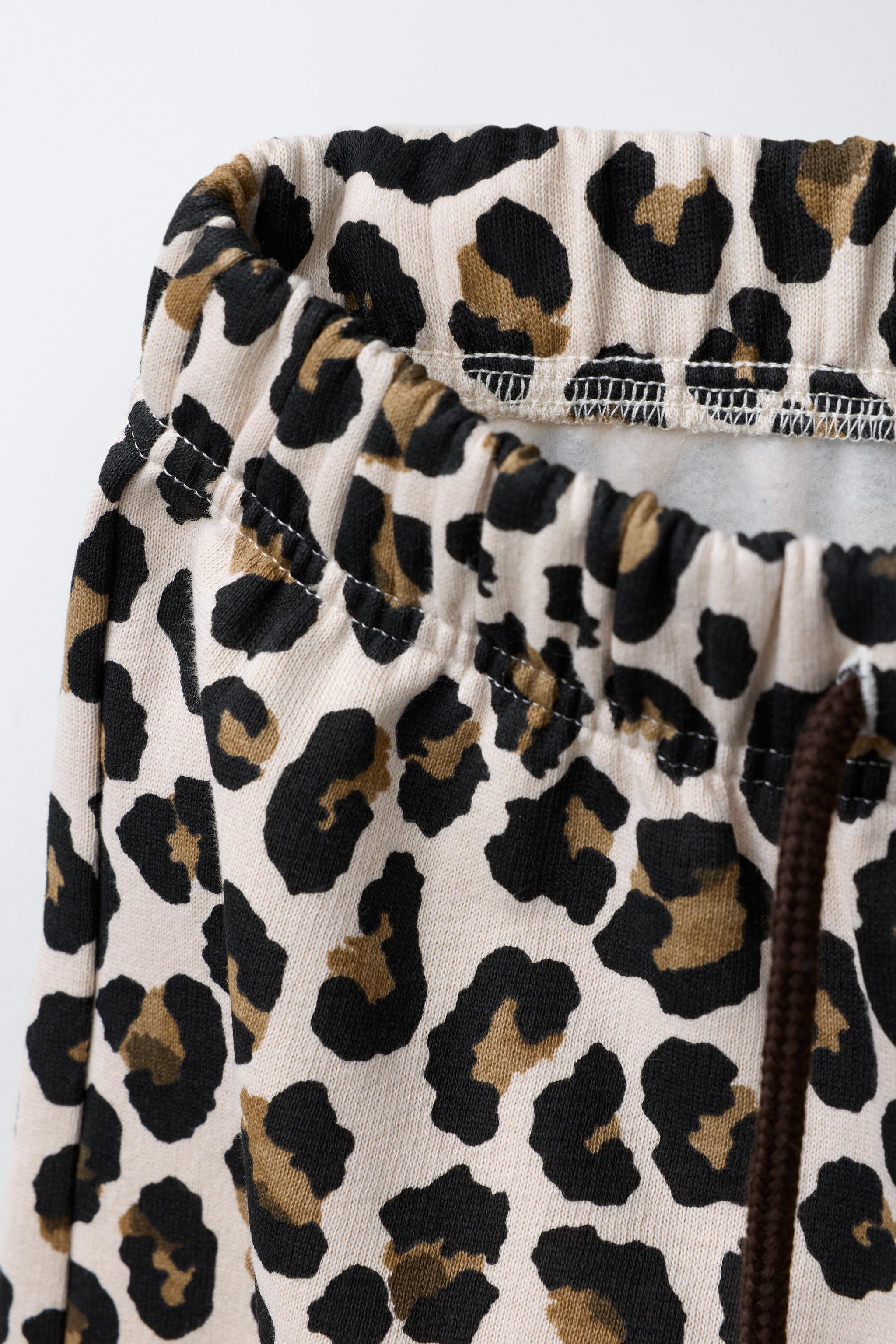 PLUSH ANIMAL PRINT PANTS