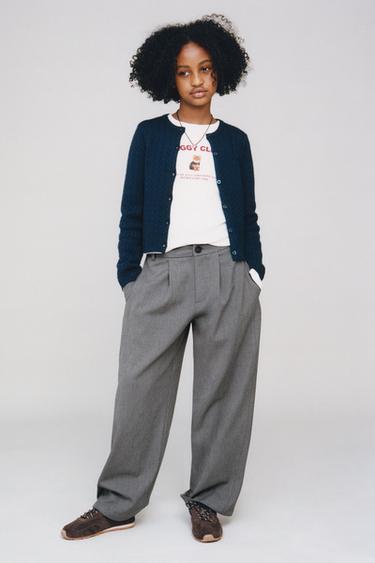 BARREL TROUSERS WITH DARTS - Grey by Zara