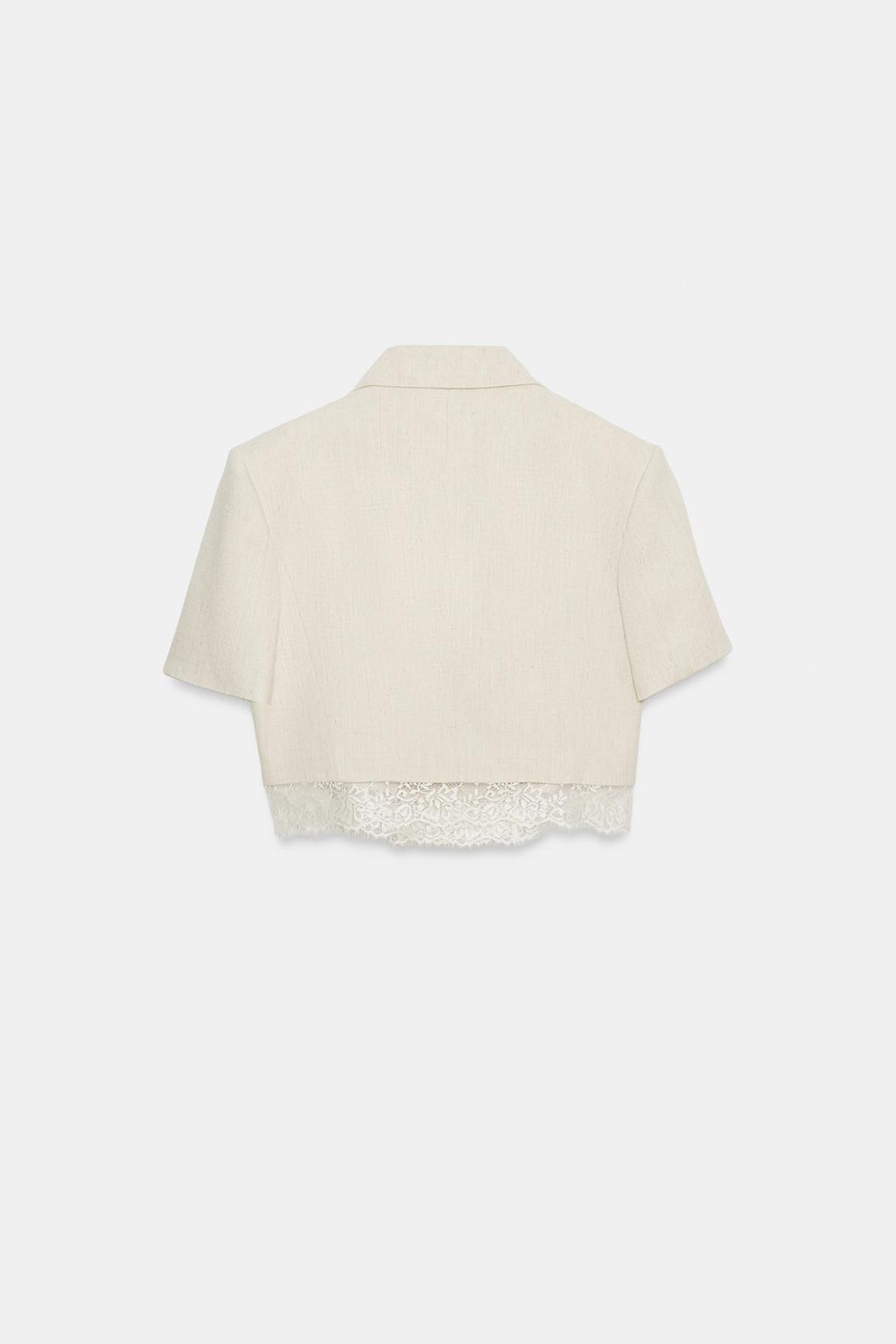 SHORT LACE BLAZER - image 2