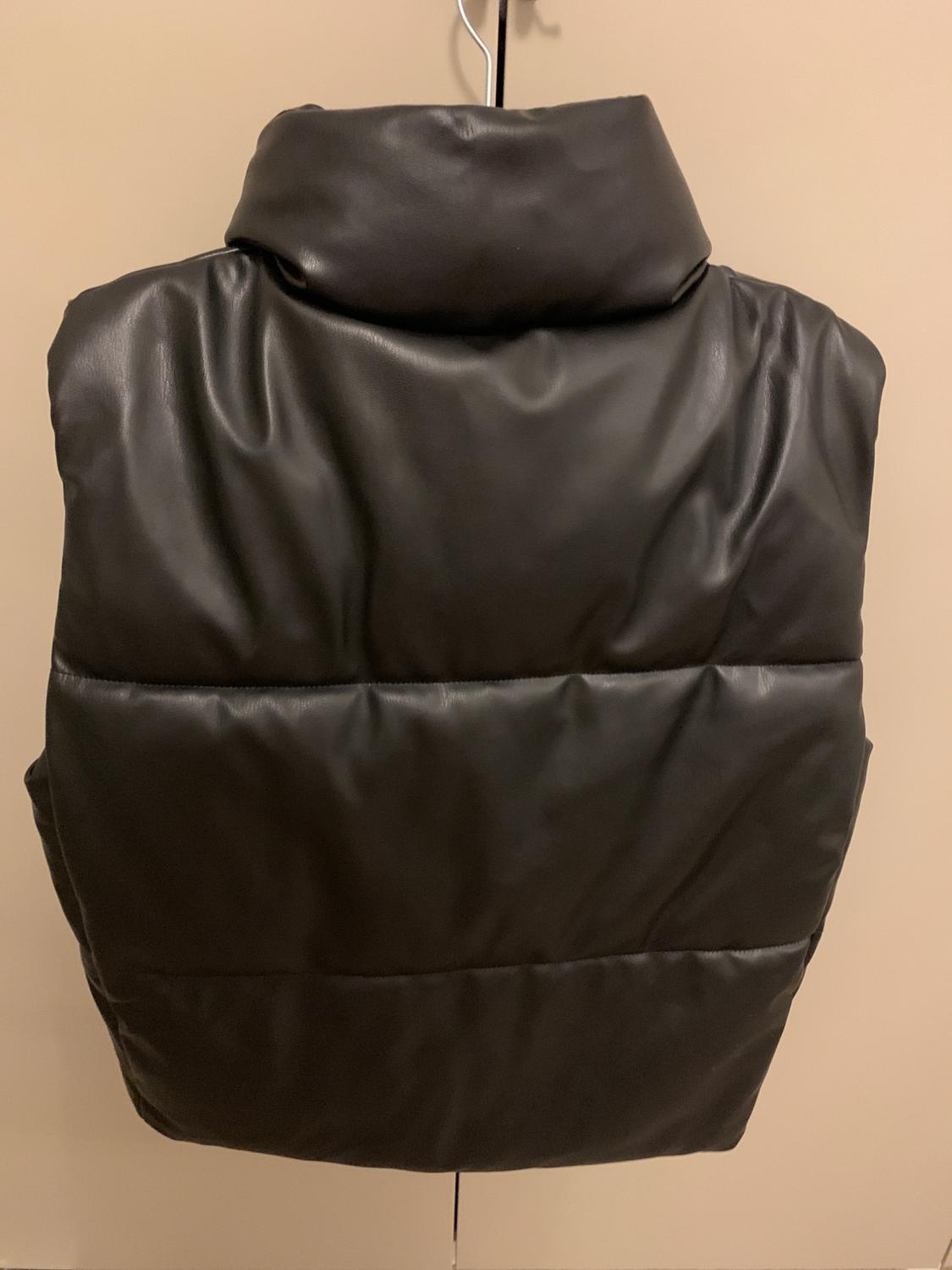 FAUX LEATHER PUFFER GILET - Image 2