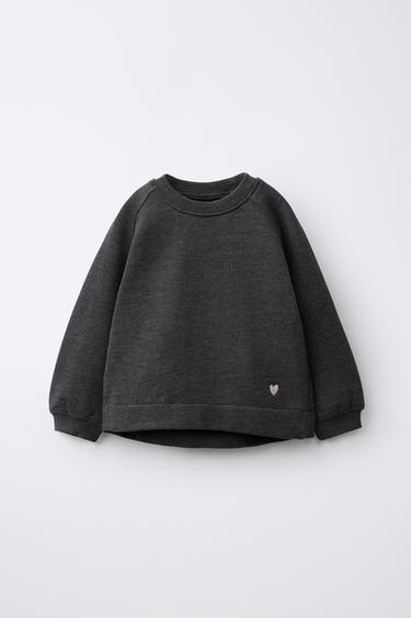 SUDADERA SPORTY BORDADO - Gris oscuro de Zara