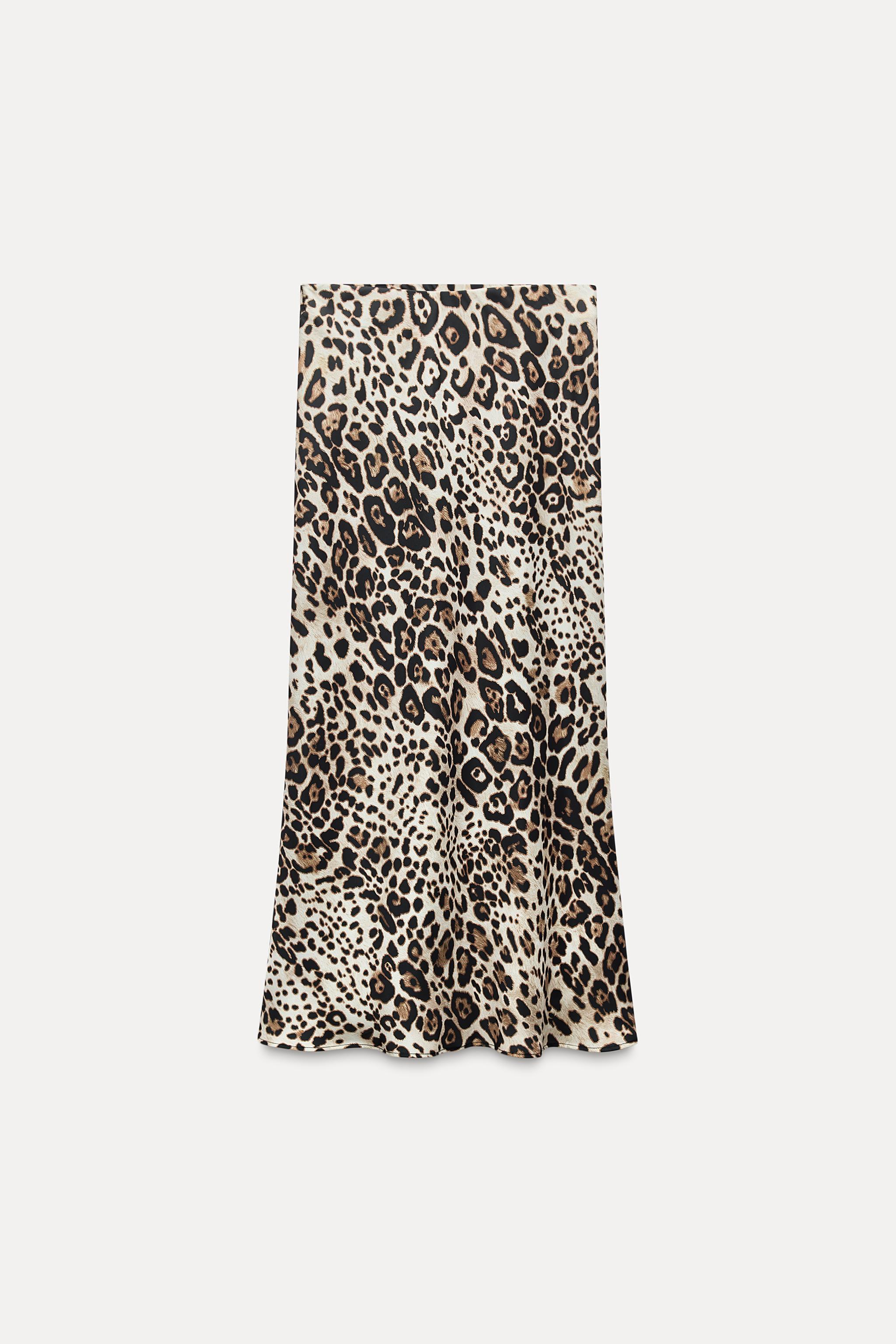 Leopard print midi skirt zara hotsell