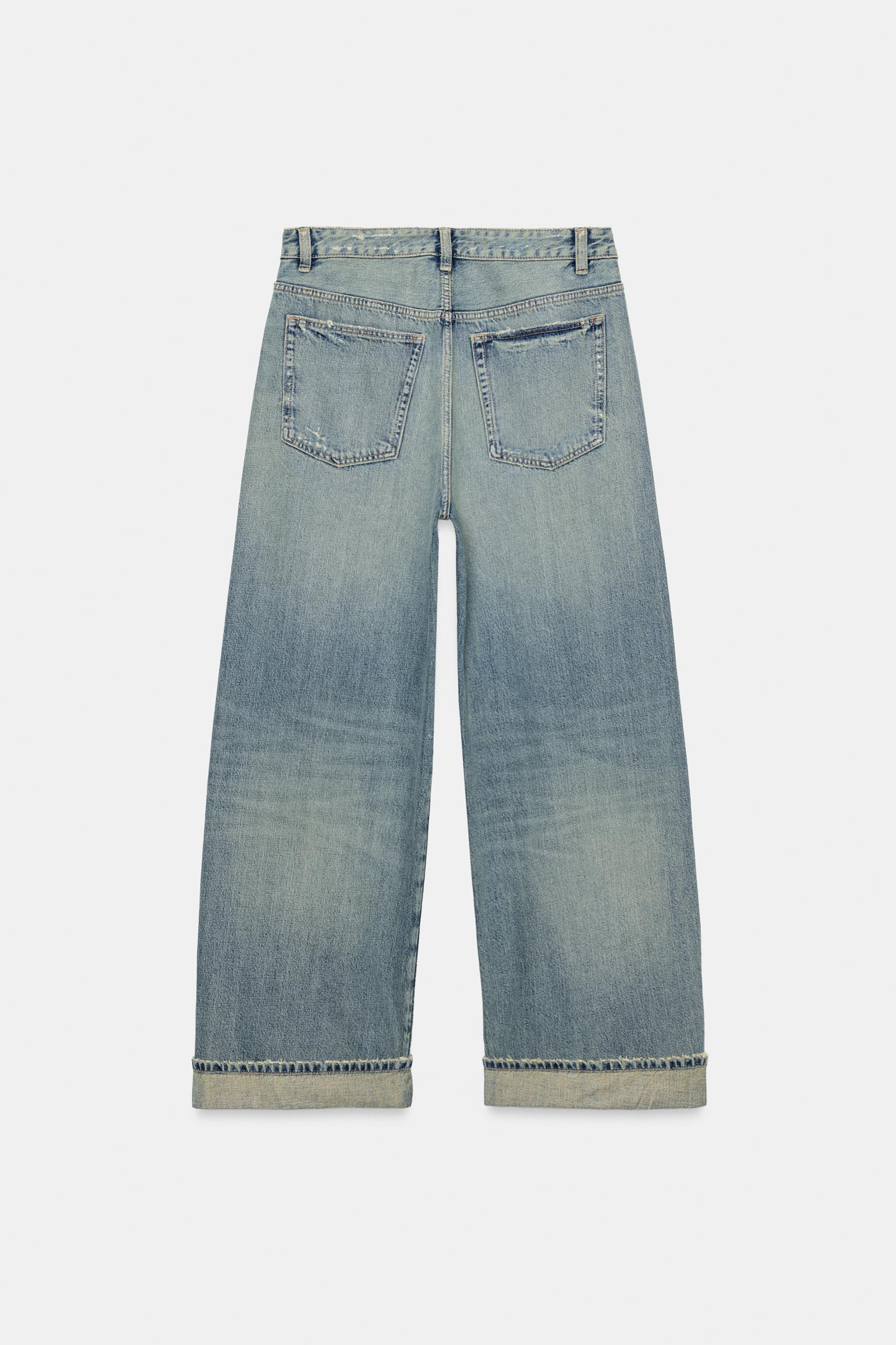 JEANS TRF BAGGY FOLDED TIRO MEDIO DÉCHIRURES