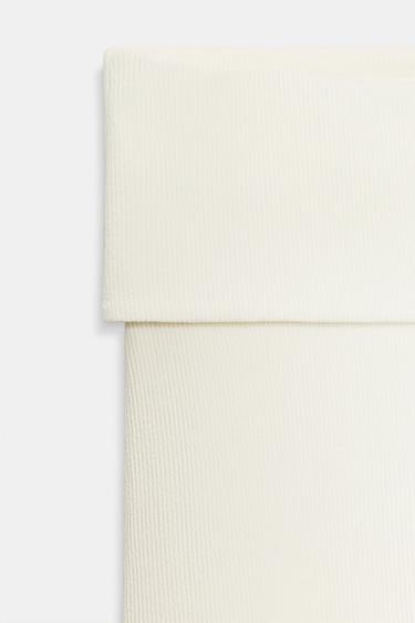 RUSTIC RIBBED SKIRT - Ecru by Zara - Image 5