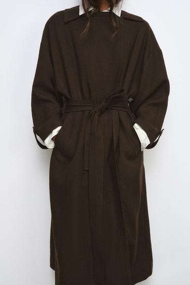 TRENCH FLUIDE LAINE ZW COLLECTION ÉDITION LIMITÉE - Kaki de Zara - Image 3