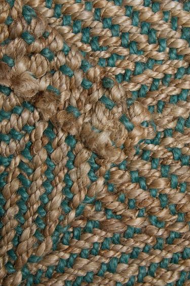 HERRINGBONE JUTE DOORMAT - Sea green by Zara