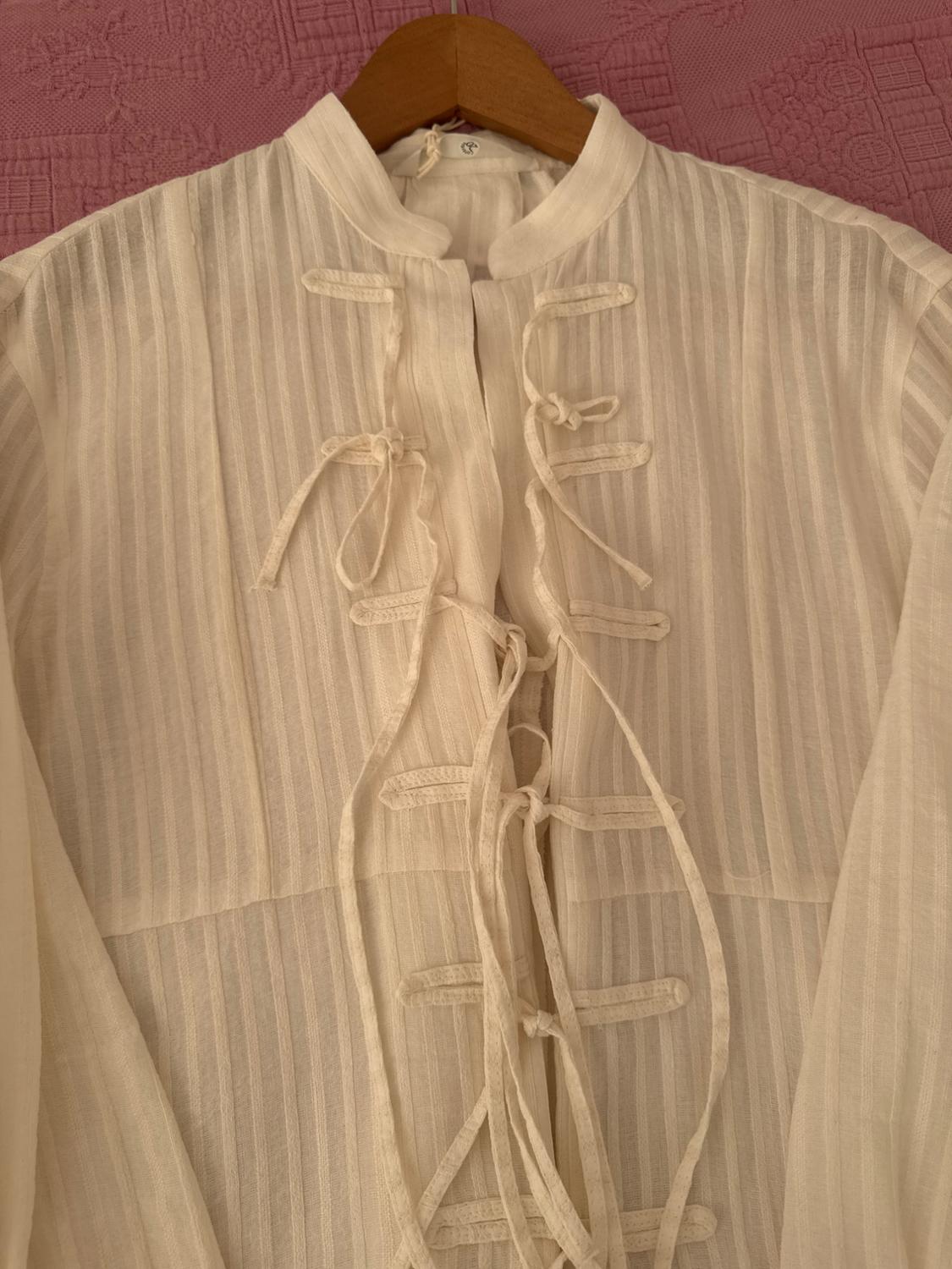 ZW COLLECTION STRIPED SHIRT WITH LACES - Image 2
