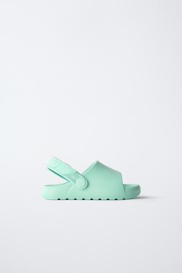 RUBBERISED SLIDERS - Green by Zara - Image 0
