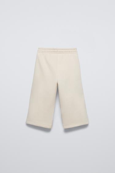 WIDE-LEG TROUSERS WITH SIDE STRIPES - Ecru by Zara - Image 1