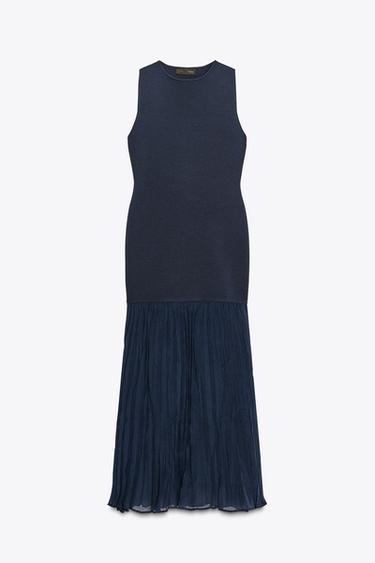 MATCHING KNIT DRESS - Blue by Zara - Image 5