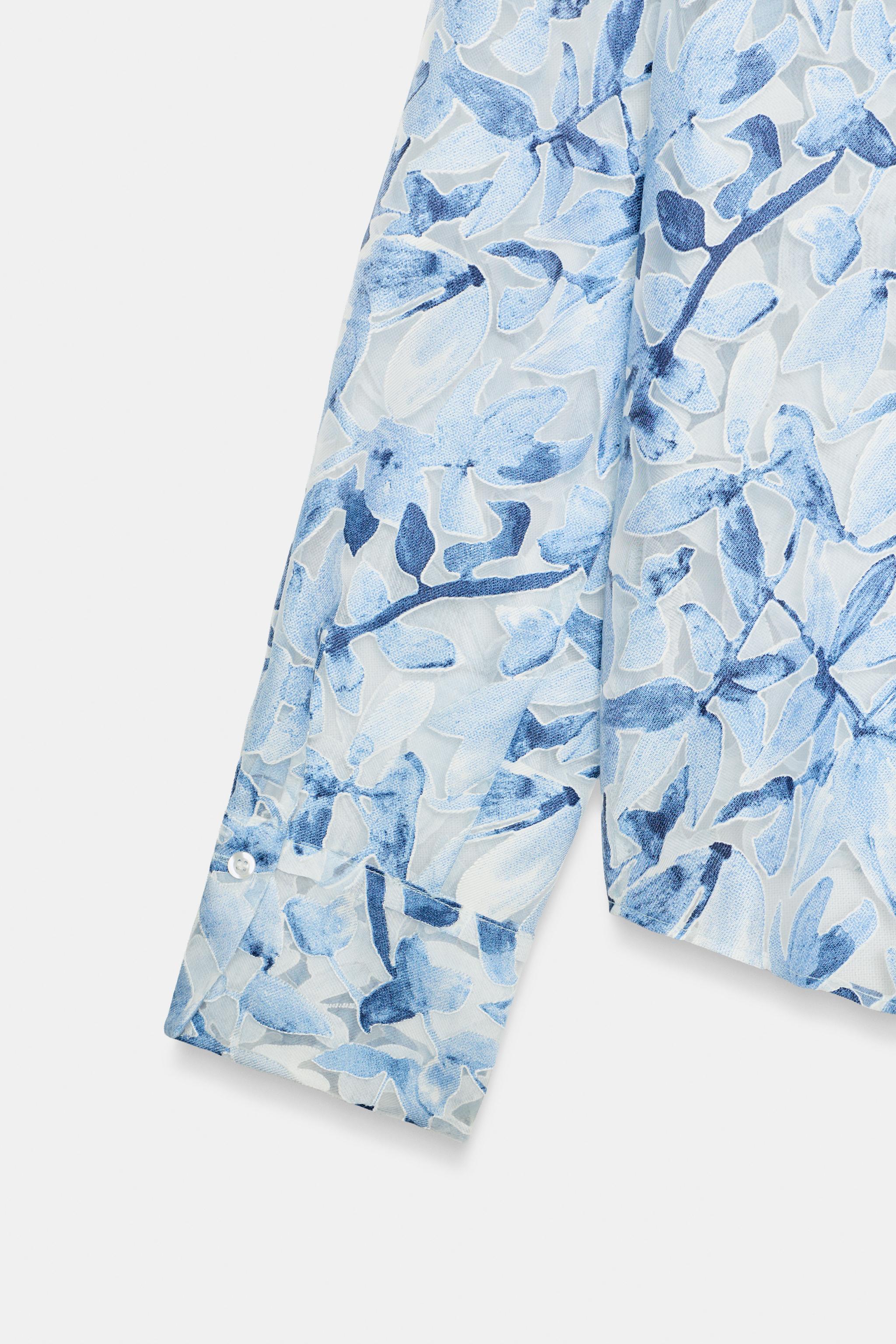 FLORAL PRINT MIXED SHIRT