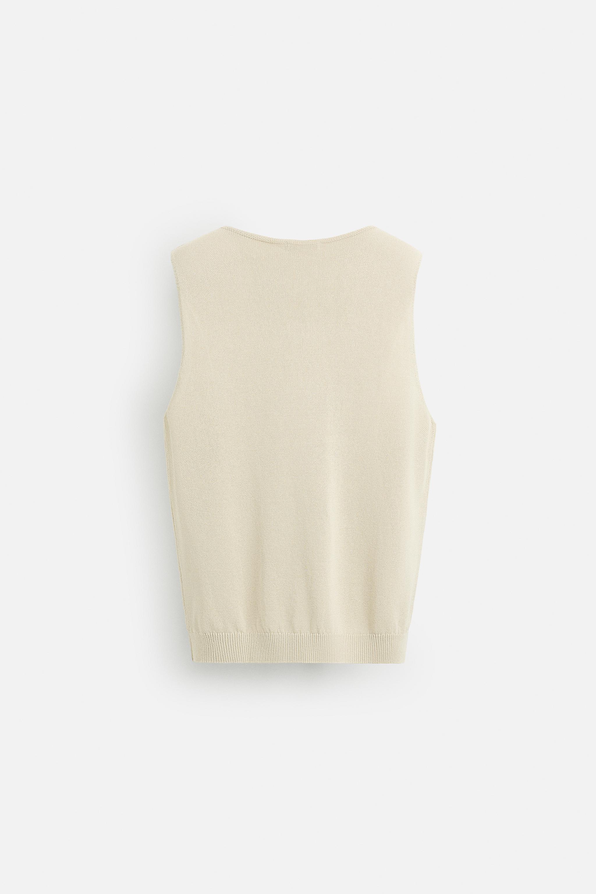【ZARA】リラックスフィットニットタンクトップ ☆ドイツ発*ZARA*新作*リラックスフィットニットタンク/LB
