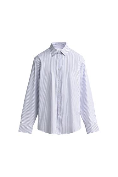 EASY CARE TEXTURED SHIRT - White / Navy by Zara