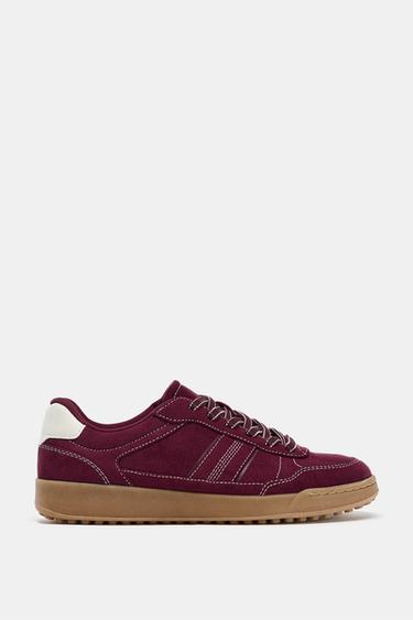 CONTRAST TRAINERS - Burgundy Red by Zara - Image 0